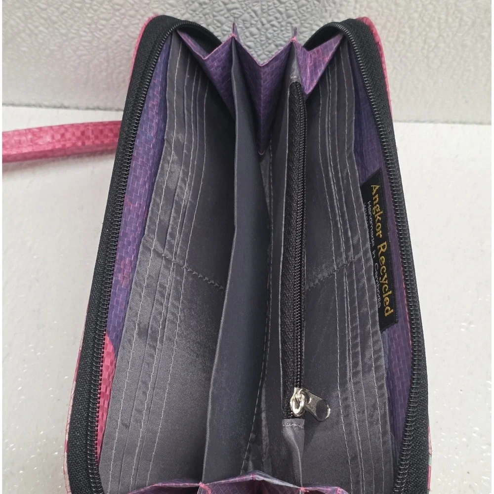 Angkor Recycled Cambodia Pink Fish Wallet Wristlet